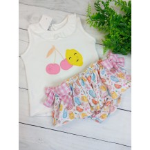 Conjunto niña frutas de colores 