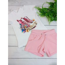 Conjunto zapatillas rosa