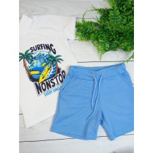 Conjunto Surfing non stop azul 