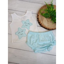 Conjunto estrellas azul y plateado